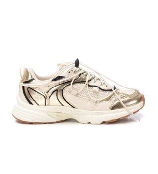 Xti para mujer. 14405202-ORO Zapatillas 144052 dorado (38), Plano, Cordones, Casual, Deportivo, Multideporte