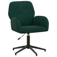 silla de escritorio giratoria 54 x 55 x 90 cm verde oscuro vidaxl