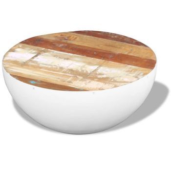 Mesa De Centro  60 X 30 Cm  Madera - Blanco