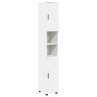 gabinete de bano 30 x 35 x 192 cm madera de ingenieria metal vidaxl