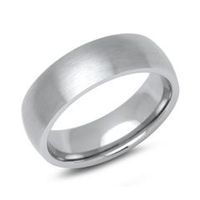 anillo acero inoxidable mate redondo 7mm grabado posible