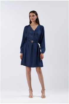 vestido de tencel denim indaco xl
