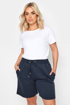 Yours Joggers Cortos Azul Marino, Mujer Curvy Y Tallas Grandes, Yours