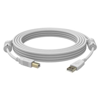 Cable USB Vision 5 m USB 2.0 A a B Macho/Macho Blanco