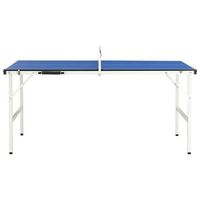 mesa de ping pong con red azul 152x76x66 cm
