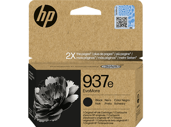 Cartucho de tinta - HP Evo More 937e, Hasta 2500 páginas, Certificado CarbonNeutral®, Negro