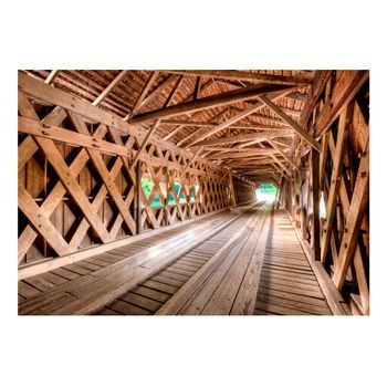Papel Pintado 3d - Puente De Madera (150x105 Cm)