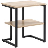 mesa auxiliar 45x35x48 cm madera natural