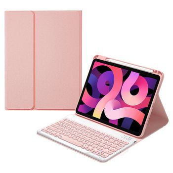 Royal Bailey Hf209 Funda Con Bluetooth Teclado Para Ipad 10th(2022)10.9 Rosa
