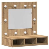 armario con espejo roble artisan 60 x 315 x 62 cm vidaxl
