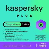 kaspersky plus internet security 10 dispositivos licencia 2 anos descarga digital