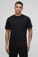 regular fit bm signature heavyweight t-shirt negro