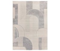 alfombra de diseno geometrico plata porto 133x190 cm - atticgo
