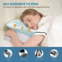 almohada ortopedica inodora para el dolor de cuello y hombros almohada cervical ergonomica de espuma viscoelastica para dormir