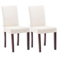 juego de 2 sillas de comedor ina de tela crema 47x41x91 cm clp
