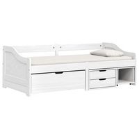 sofa cama  cama para adultos con 3 cajones madera maciza pino blanca irun 90x200cm