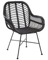 silla de comedor  ratan negro