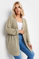yours cardigan abierto de punto beige  mujer curvy y tallas grandes yours