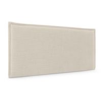 cabecero de lino natural liso con ribete 110x50cm camas 105 - beige