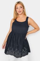 yours bluson algodon azul marino de tirantes con bordados  mujer curvy y tallas grandes yours