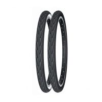 michelin - cubierta para bicicleta diabolo city 500 a o 20x1 38 37-440 rigida resistente a pinchazos y con agarre superior para carretera y terrenos mixtos color blanconegro