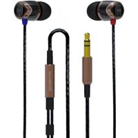 auriculares soundmagic e10c con cable mini jack 35 mm microfono y control volumen color marron