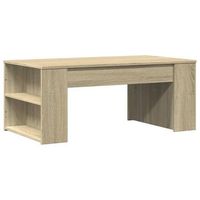mesa de centro madera de ingenieria roble sonoma 102x55x42 cm vidaxl