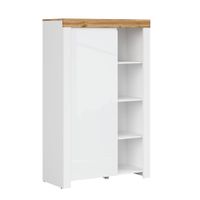 librero 1 puerta tableros aglomerados laminados blanco y madera