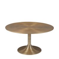 mesa de centro de aluminio dorado