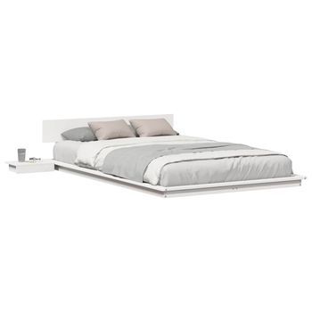 Cama Matrimonial | Cama Para Adulto | Estructura De Cama Blanco 120 X 190 Cm Madera