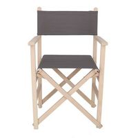 sillon director sunset sin barniz lona gris