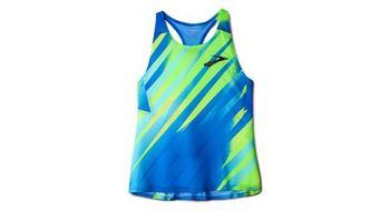 Camiseta de tirantes brooks elite azul verde para mujer