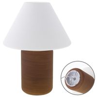 sobremesa herner 1xe27 al37xd27cm cristal marronblanco
