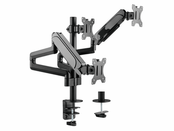 SOPORTE PANTALLA PARA MESA TRES BRAZOS 3 PANTALLAS 17
