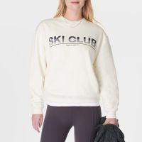 sweaty betty  ski club cotton-jersey sweatshirt - s-m