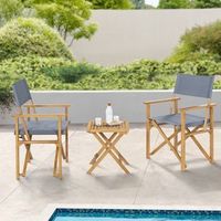 set de muebles de jardin capistrello 3 piezas eucaliptolino - gris casapro