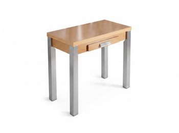 Mesa de cocina extensible tipo libro roble. 80×40/80×76 cm