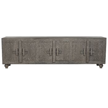 Mueble Tv Madera 200x40x61 54,40 Tallado