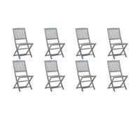 sillas de jardin plegables 8 unidades madera maciza acacia