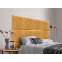 dhome cabecero tapizado para camas de 120cm compuesto de paneles autoadhesivos intercambiables de lana ecologica cama lujo dormitorio acolchado 
