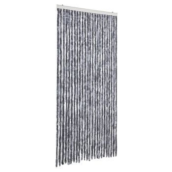 Cortina Antimoscas Chenilla Plateado 100x200 Cm