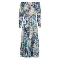 guess vestido largo josee off shoulder para mujer