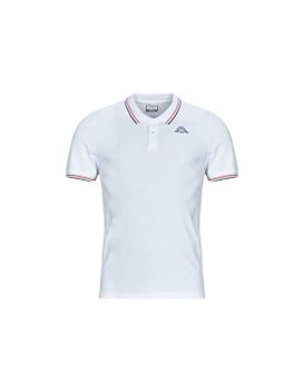 Polo Kappa Ezio 2 Hombre Blanco/Blue Marine/Rojo Md Coral