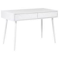 escritorio minimalista para oficina en casa con cajones de aglomerado 120 x 60 cm blanco eslane
