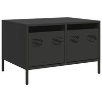 mueble para tv acero laminado en frio negro 68x50x435 cm vidaxl