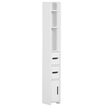 Armario de baño 15x17x120 cm blanco