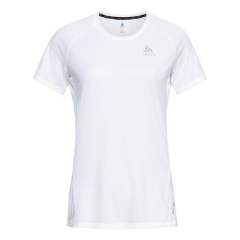 Odlo Crew Neck Essential Chill-Tech Camiseta De Running Mujeres-Blanco