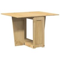 mesa de comedor  mesa de cena plegable mariposa corona madera pino marron