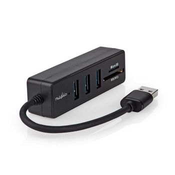 Hub Nedis 5 puertos USB 3.2 Gen 1 modelo CCGB61250BK01 lector tarjetas SD y MicroSD