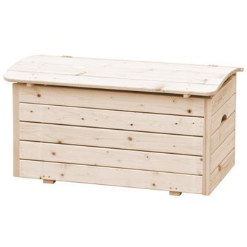 Baul Para Juguetes De Madera - 80x50xa47cm -baúl Con Tapa De Almacenaje De Madera Interior Exterior Jardin- Timbela M034-1